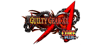 Guilty Gear XX Accent Core Plus title screen for Playstation 2